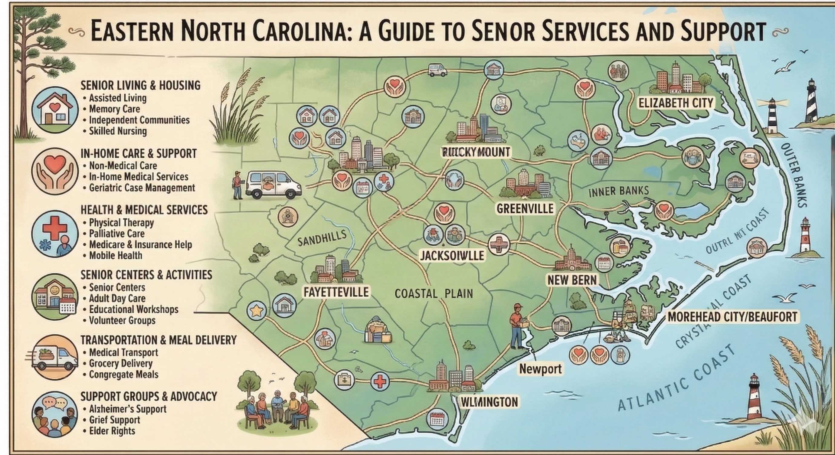 Trusted local contacts map